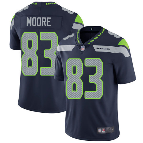 Seattle Seahawks Limited Navy Blue Men David Moore Home Jersey NFL Football #83 Vapor Untouchable